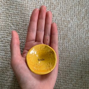 Cute yellow dimple dish!